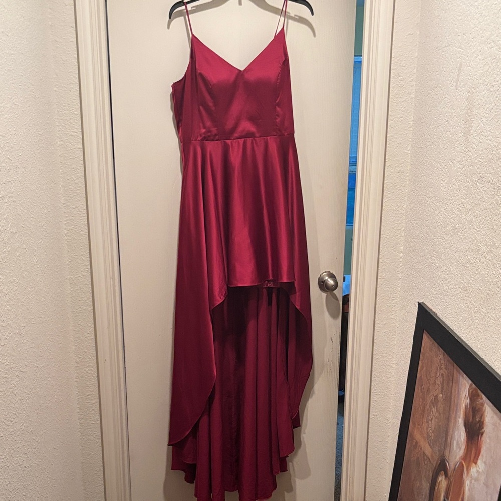 Windsor Elegant Red High-Low Dress
